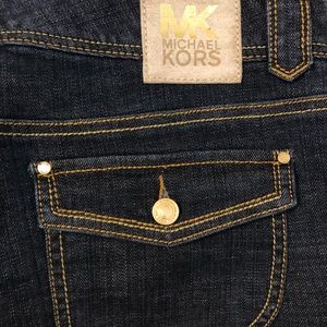 Wide leg Michael Kors jeans w/ contrast stitching